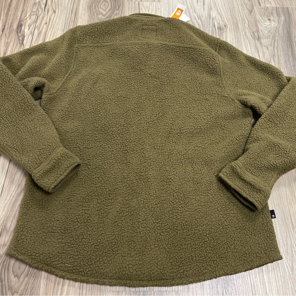 Timberland Oversized Sherpa Snap Button Shirt Jacket Chore Work Men’s Medium NWT - Picture 6 of 6